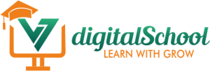 A logo of digital school